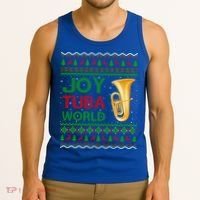 Joy Tuba World Music Lover Xmas Gift Ugly Tuba Christmas Gift Tank Top thumb 3