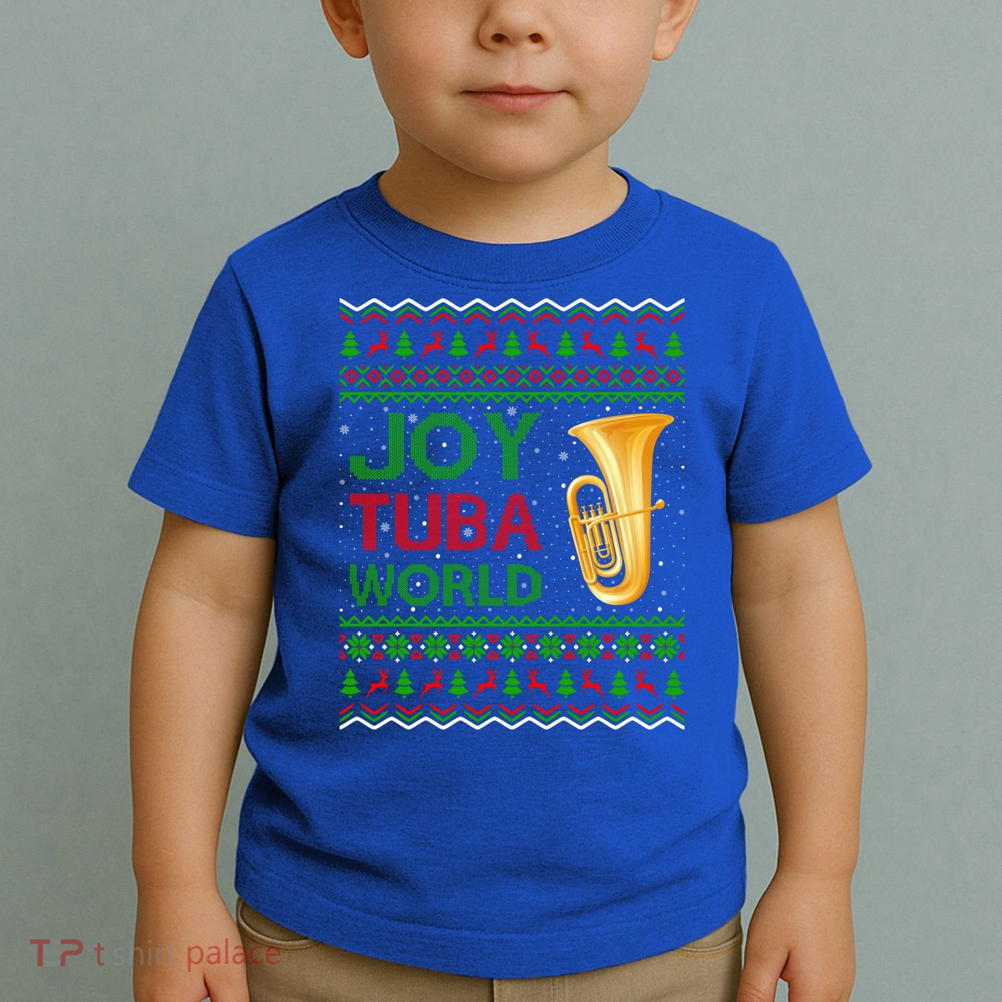 Joy Tuba World Music Lover Xmas Gift Ugly Tuba Christmas Gift Toddler T-Shirt
