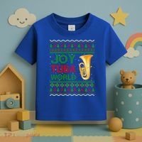 Joy Tuba World Music Lover Xmas Gift Ugly Tuba Christmas Gift Toddler T-Shirt thumb 3