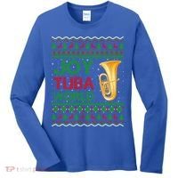 Joy Tuba World Music Lover Xmas Gift Ugly Tuba Christmas Gift Women's Long Sleeve Shirt thumb 0