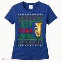 Joy Tuba World Music Lover Xmas Gift Ugly Tuba Christmas Gift Women's T-Shirt thumb 0