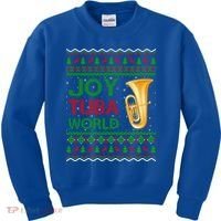 Joy Tuba World Music Lover Xmas Gift Ugly Tuba Christmas Gift Kids Sweatshirt thumb 0