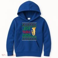 Joy Tuba World Music Lover Xmas Gift Ugly Tuba Christmas Gift Kids Hoodie thumb 0