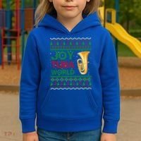 Joy Tuba World Music Lover Xmas Gift Ugly Tuba Christmas Gift Kids Hoodie thumb 3