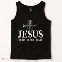 Jesus The Way The Truth The Life John 146 Christiant Tank Top thumb 2