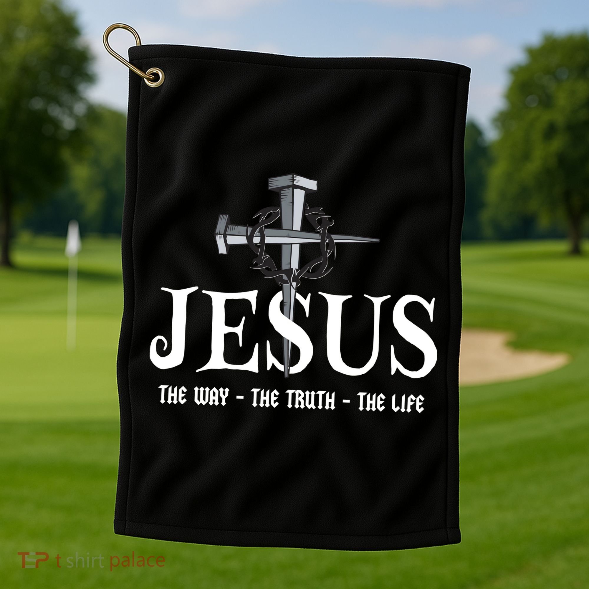 Jesus The Way The Truth The Life John 146 Christiant Golf Towel