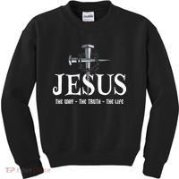 Jesus The Way The Truth The Life John 146 Christiant Kids Sweatshirt thumb 0