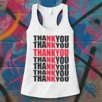 Jesus Thank You Cross Lord Savior Christian Love Religious Women's Tank Top thumb 3