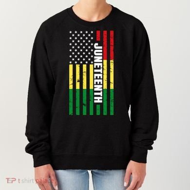 Juneteenth USA Black History Month Flag Women's Sweatshirt