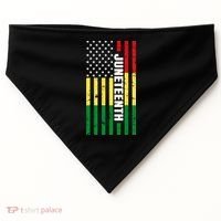 Juneteenth USA Black History Month Flag USA-Made Doggie Bandana thumb 0