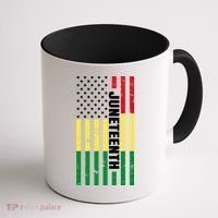 Juneteenth USA Black History Month Flag Coffee Mug thumb 1