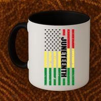 Juneteenth USA Black History Month Flag Coffee Mug thumb 2