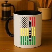 Juneteenth USA Black History Month Flag Coffee Mug thumb 4