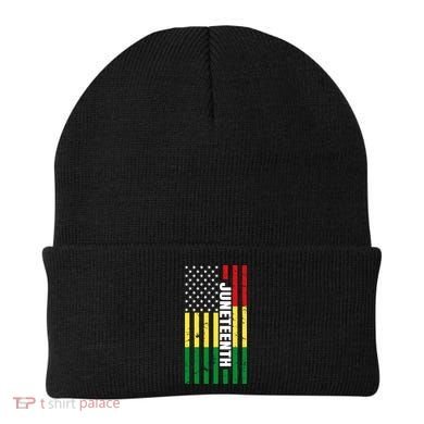 Juneteenth USA Black History Month Flag Beanie