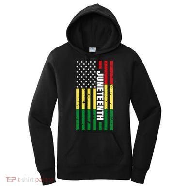Juneteenth USA Black History Month Flag Women's Hoodie