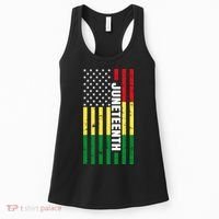 Juneteenth USA Black History Month Flag Women's Tank Top thumb 0
