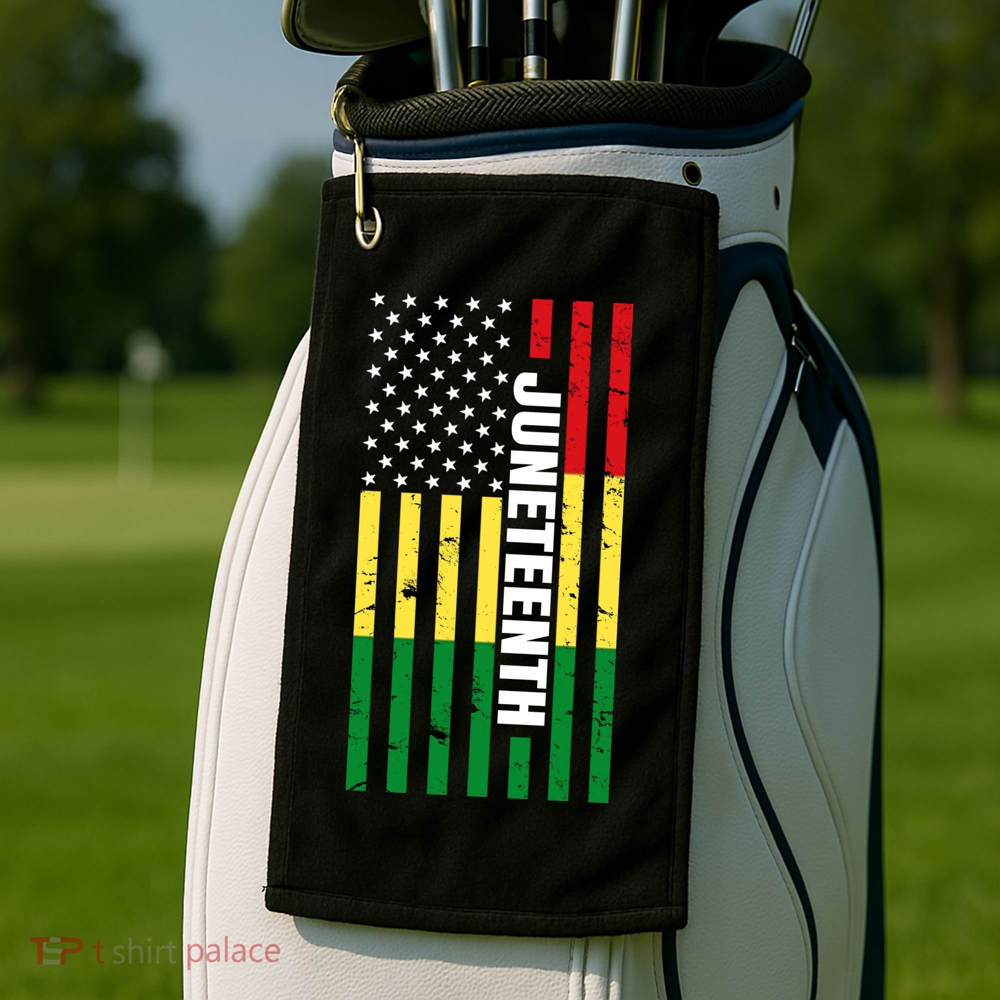 Juneteenth USA Black History Month Flag Golf Towel