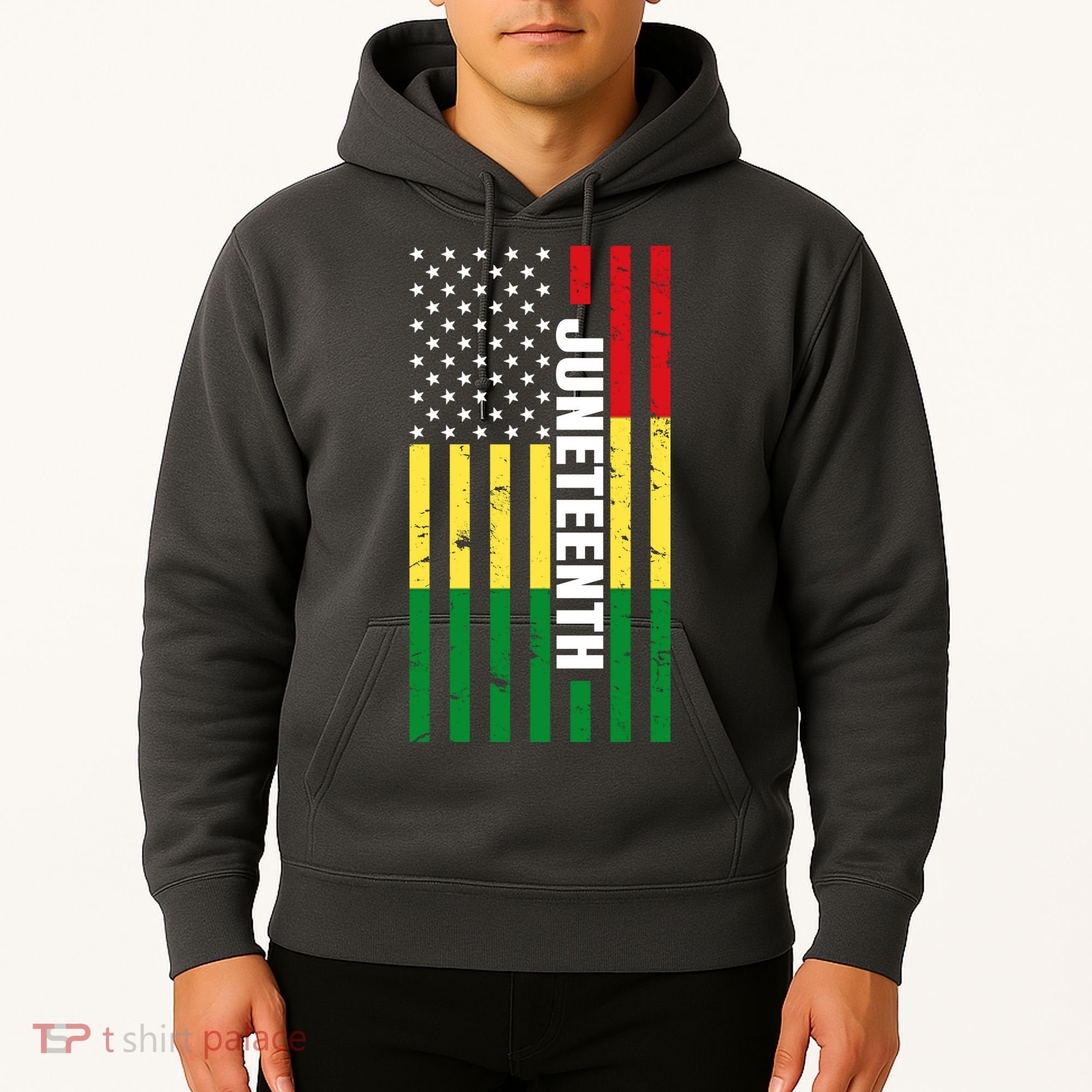 Juneteenth USA Black History Month Flag Hoodie