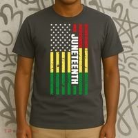 Juneteenth USA Black History Month Flag T-Shirt thumb 3