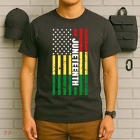 Juneteenth USA Black History Month Flag T-Shirt thumb 6