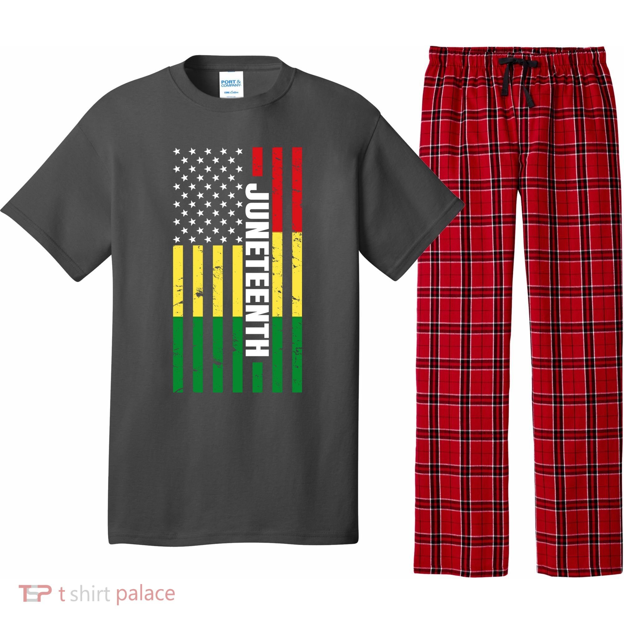 Juneteenth USA Black History Month Flag Pajama Set