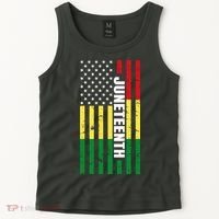 Juneteenth USA Black History Month Flag Tank Top thumb 2