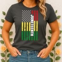 Juneteenth USA Black History Month Flag Women's T-Shirt thumb 2