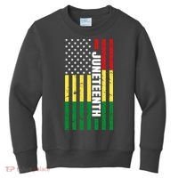 Juneteenth USA Black History Month Flag Kids Sweatshirt thumb 0