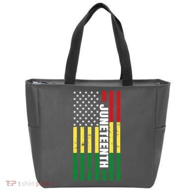 Juneteenth USA Black History Month Flag Tote Bag