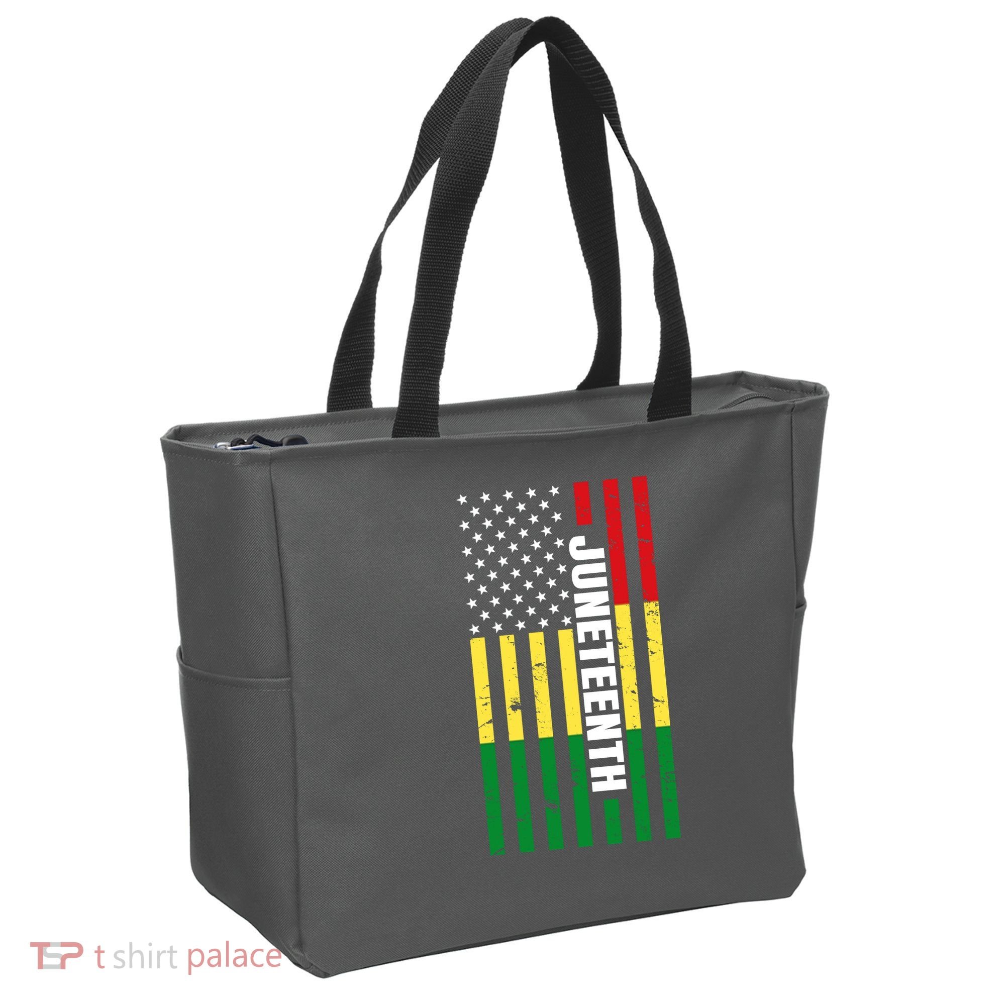Juneteenth USA Black History Month Flag Tote Bag