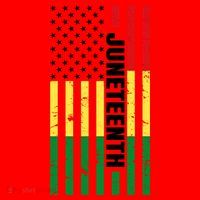 Juneteenth USA Black History Month Flag Santa Hat thumb 1