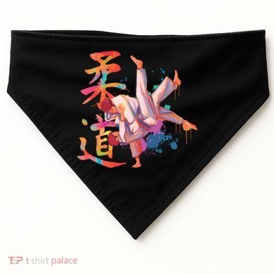 Judo Martial Arts Watercolor USA-Made Doggie Bandana