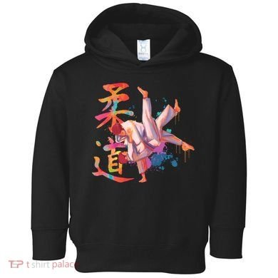 Judo Martial Arts Watercolor Toddler Hoodie
