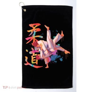 Judo Martial Arts Watercolor Golf Towel