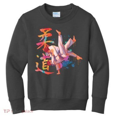 Judo Martial Arts Watercolor Kids Sweatshirt