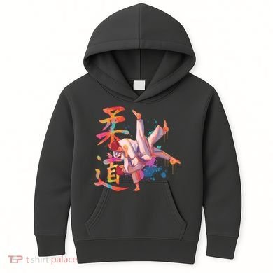 Judo Martial Arts Watercolor Kids Hoodie