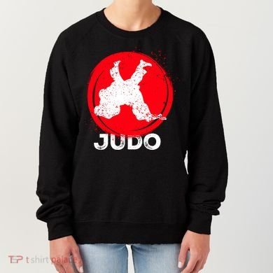 JUDO Olympic Sports Stylized Distressed Women's Sweatshirt