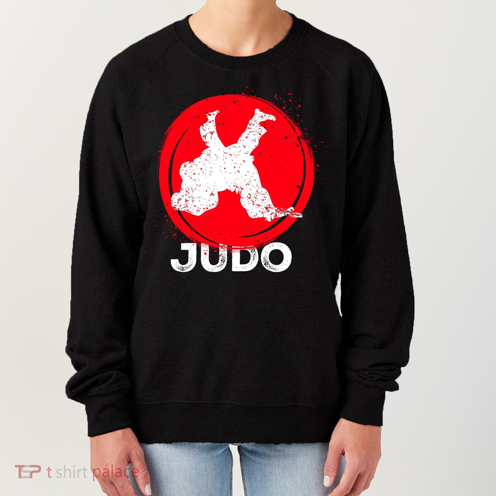 JUDO Olympic Sports Stylized Distressed Women's Sweatshirt