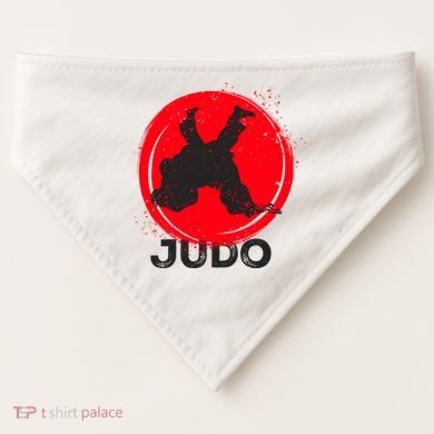JUDO Olympic Sports Stylized Distressed USA-Made Doggie Bandana