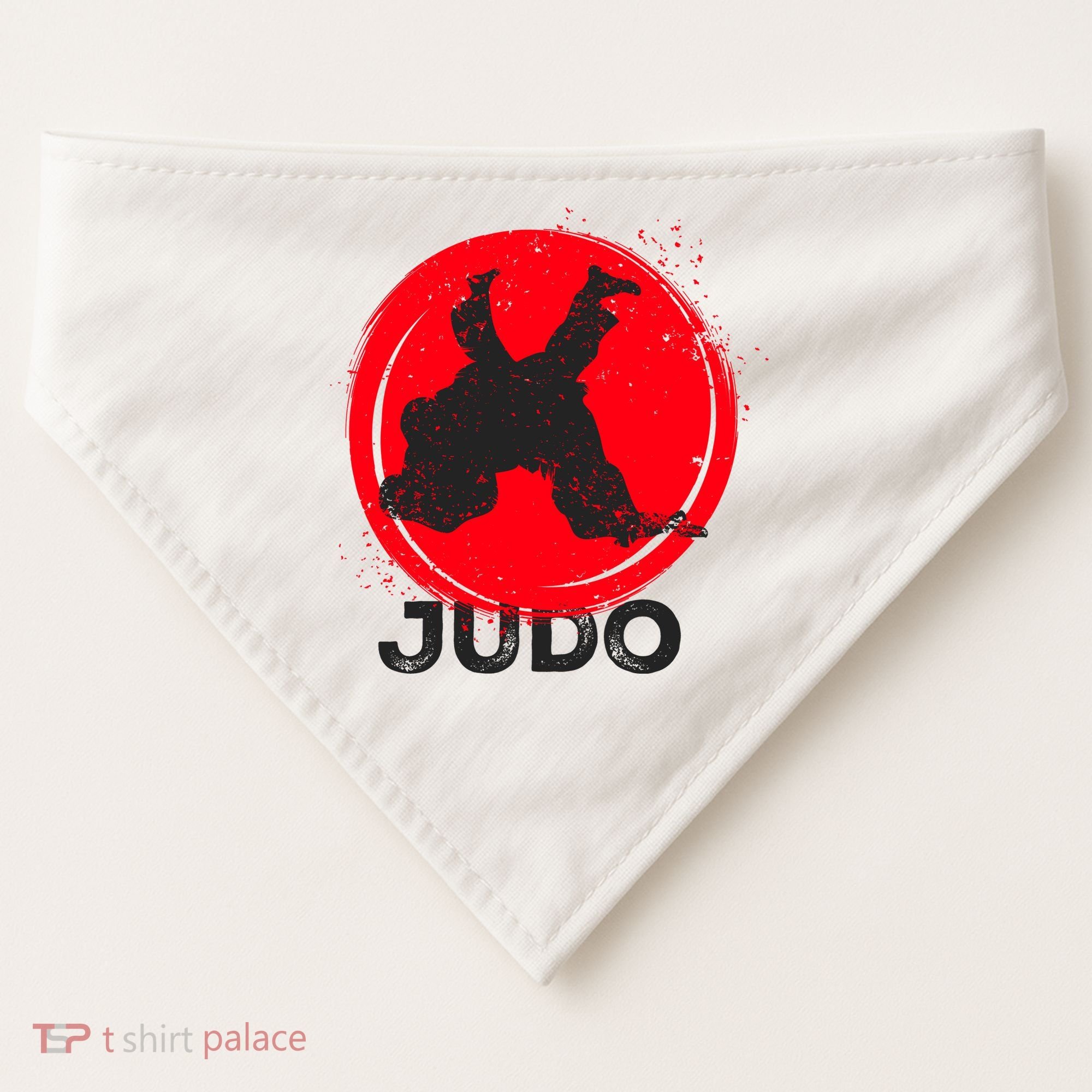 JUDO Olympic Sports Stylized Distressed USA-Made Doggie Bandana