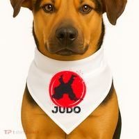 JUDO Olympic Sports Stylized Distressed USA-Made Doggie Bandana thumb 1
