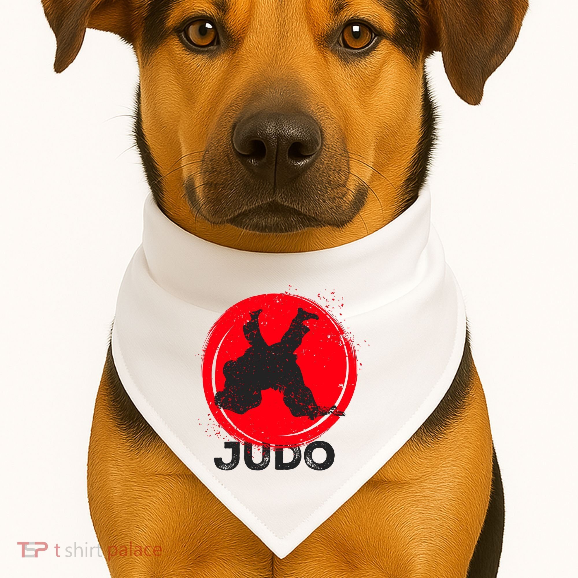 JUDO Olympic Sports Stylized Distressed USA-Made Doggie Bandana