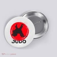 JUDO Olympic Sports Stylized Distressed Button thumb 0