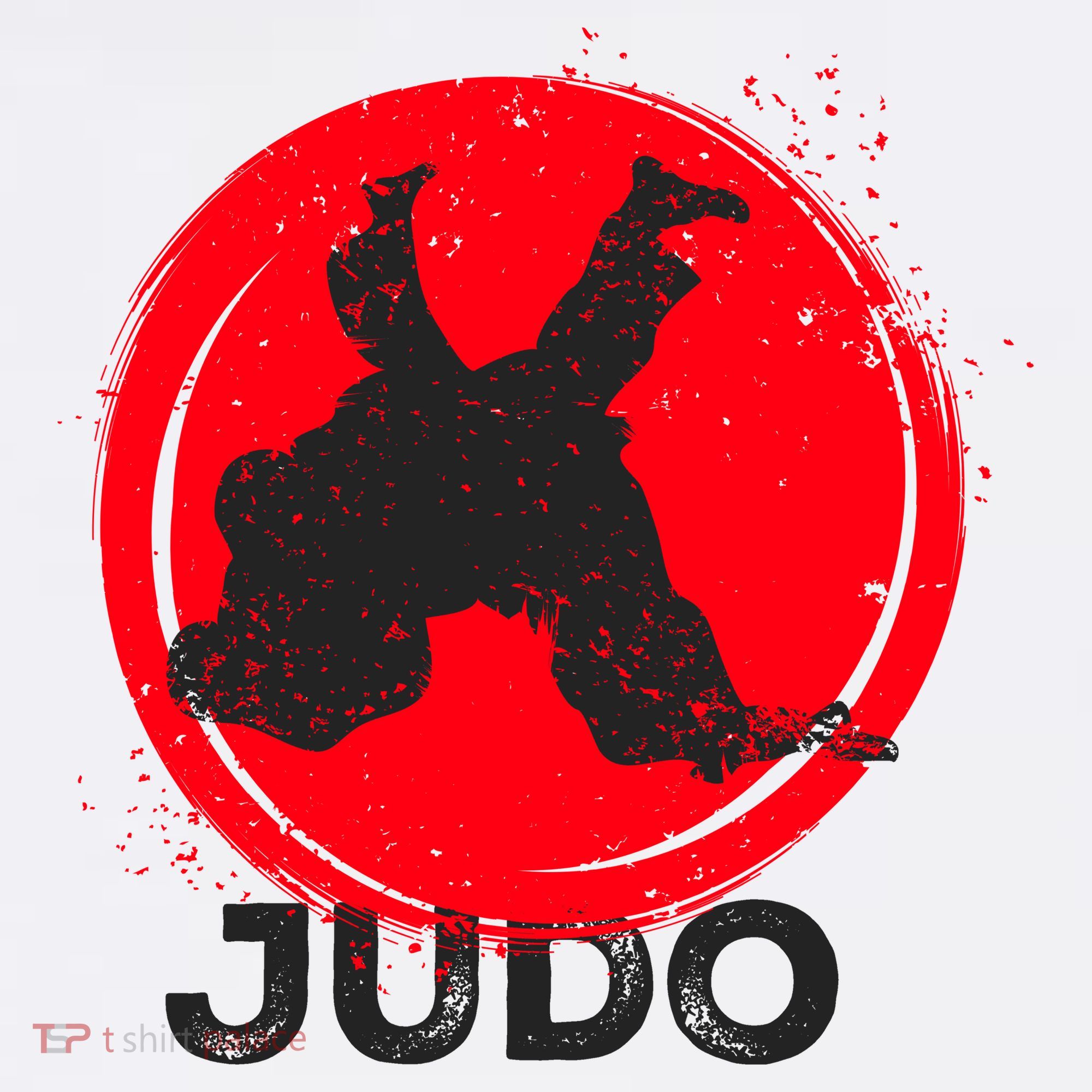 JUDO Olympic Sports Stylized Distressed Bucket Hat