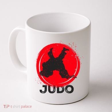 JUDO Olympic Sports Stylized Distressed Coffee Mug