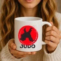 JUDO Olympic Sports Stylized Distressed Coffee Mug thumb 3