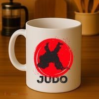 JUDO Olympic Sports Stylized Distressed Coffee Mug thumb 4