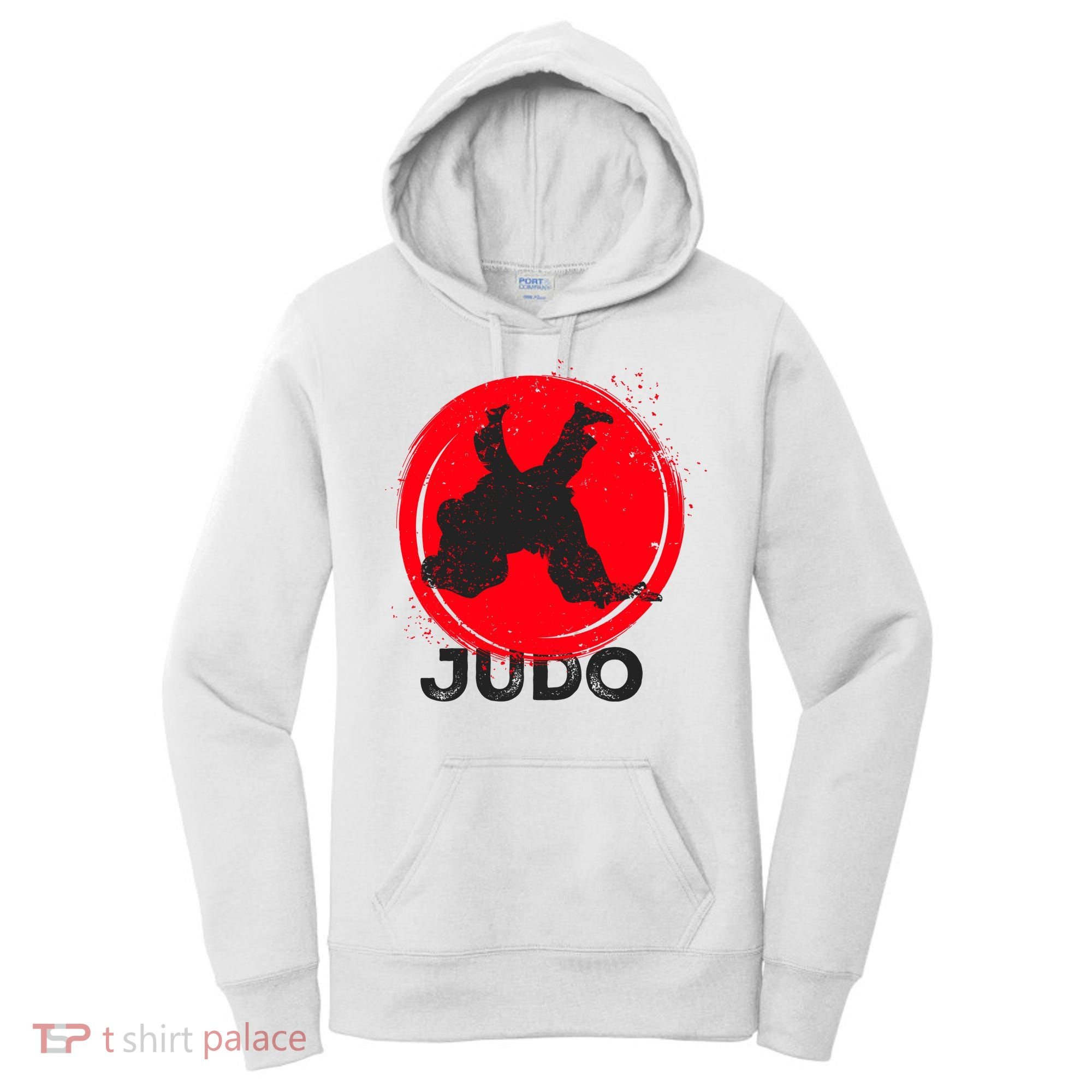 JUDO Olympic Sports Stylized Distressed Women's Hoodie