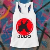 JUDO Olympic Sports Stylized Distressed Women's Tank Top thumb 3