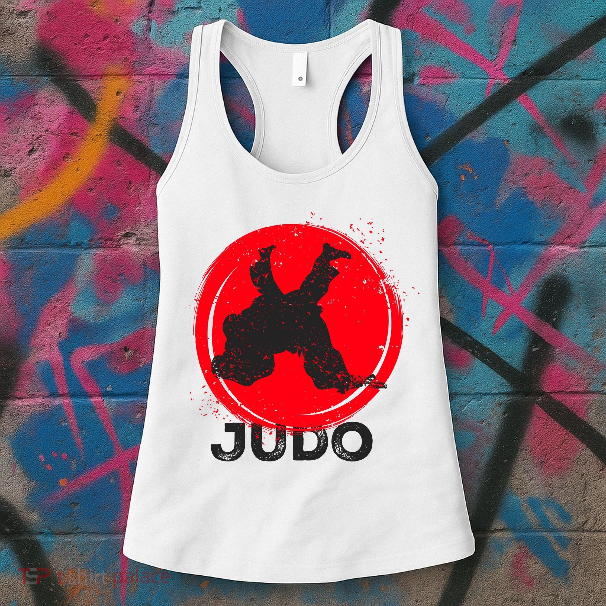 JUDO Olympic Sports Stylized Distressed Women's Tank Top